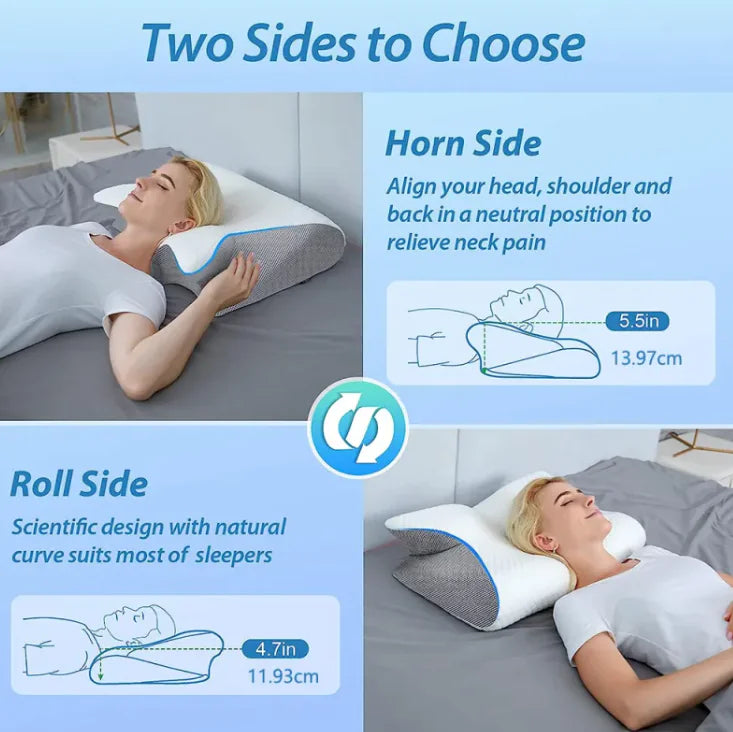 Cervical memory foam pillow